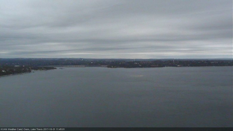 Lake Travis webcam, October 31, 2017 11:00 AM CT