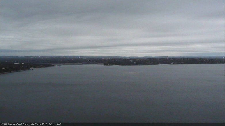 Lake Travis webcam, October 31, 2017 11:20 AM CT