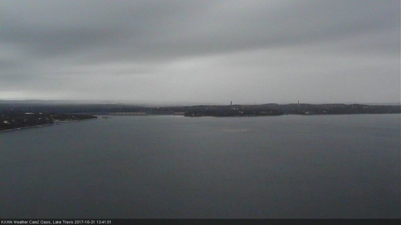 Lake Travis webcam, October 31, 2017 12:50 PM CT