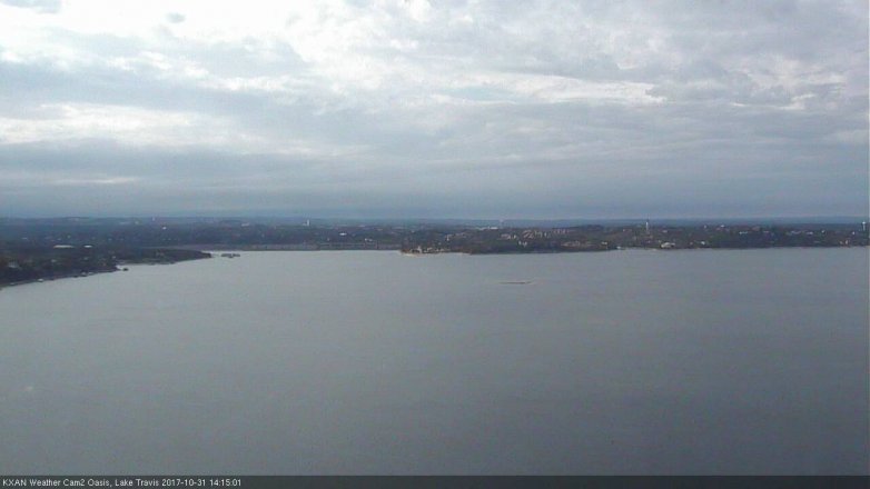 Lake Travis webcam, October 31, 2017 1:20 PM CT