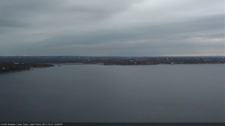 Lake Travis webcam, October 31, 2017 2:05 PM CT