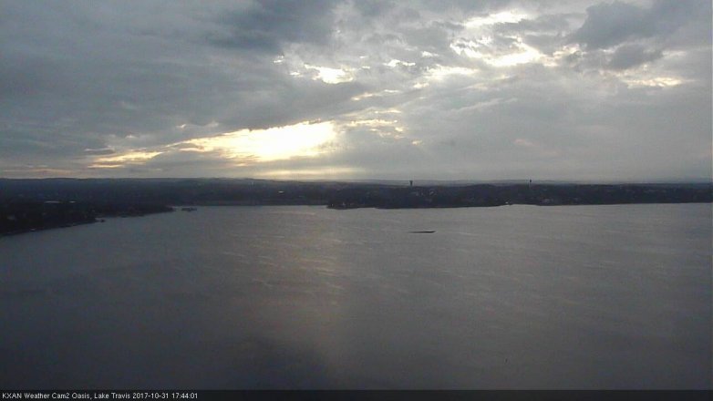 Lake Travis webcam, October 31, 2017 4:55 PM CT