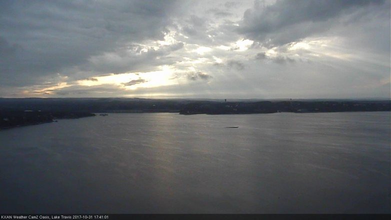 Lake Travis webcam, October 31, 2017 5:00 PM CT