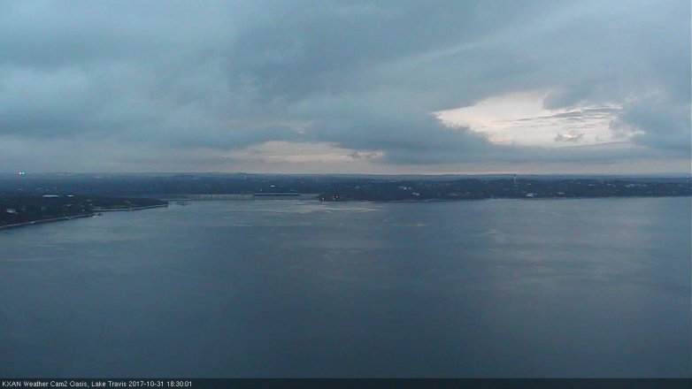 Lake Travis webcam, October 31, 2017 5:45 PM CT