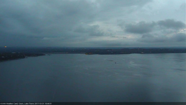 Lake Travis webcam, October 31, 2017 5:50 PM CT