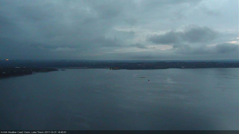 Lake Travis webcam, October 31, 2017 5:55 PM CT