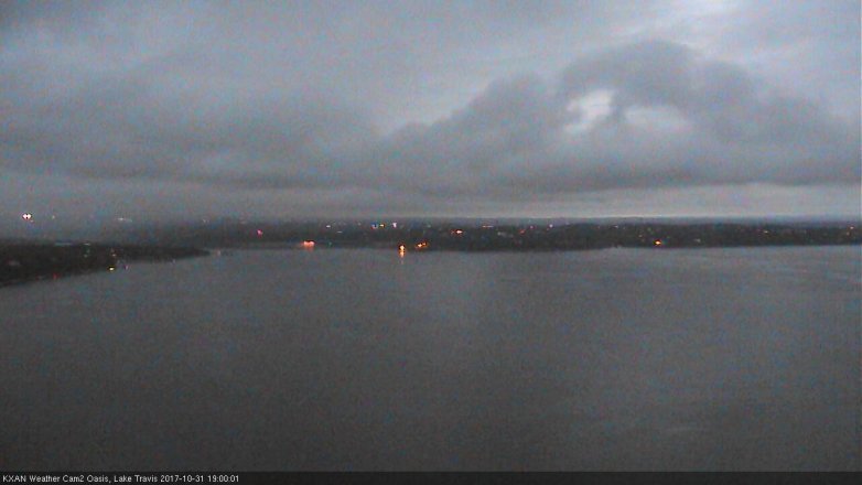 Lake Travis webcam, October 31, 2017 6:30 PM CT