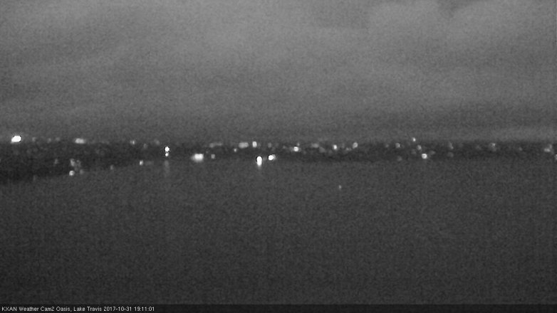 Lake Travis webcam, October 31, 2017 6:40 PM CT