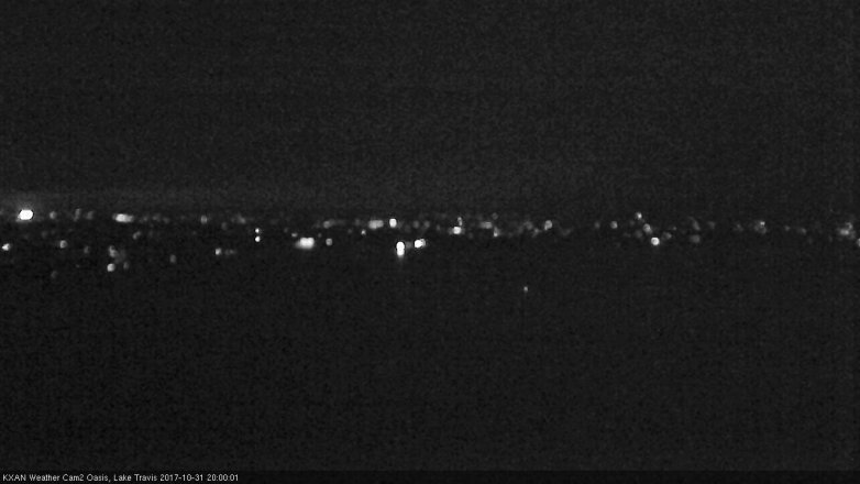Lake Travis webcam, October 31, 2017 7:05 PM CT