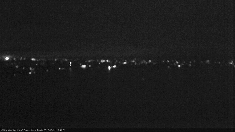 Lake Travis webcam, October 31, 2017 7:10 PM CT