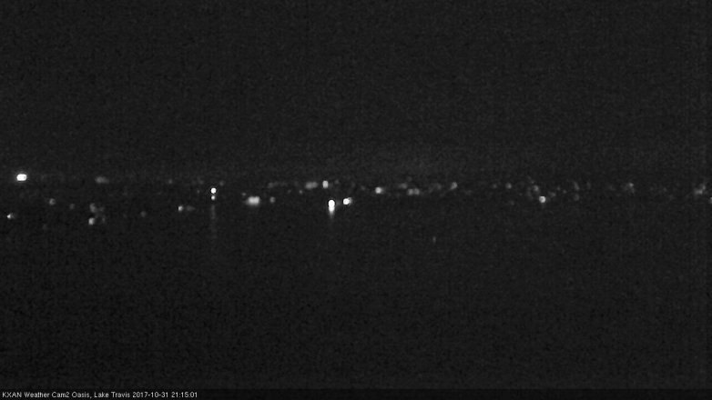 Lake Travis webcam, October 31, 2017 8:45 PM CT