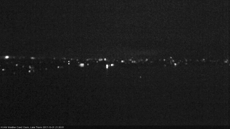 Lake Travis webcam, October 31, 2017 8:50 PM CT