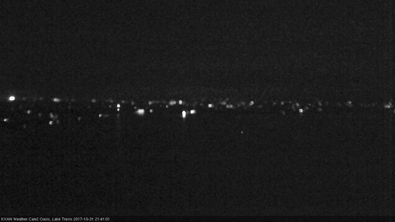 Lake Travis webcam, October 31, 2017 9:00 PM CT