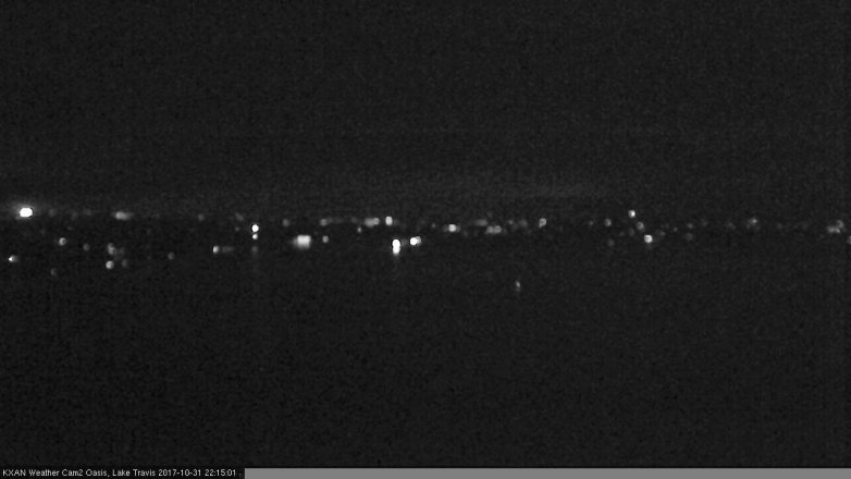 Lake Travis webcam, October 31, 2017 9:20 PM CT