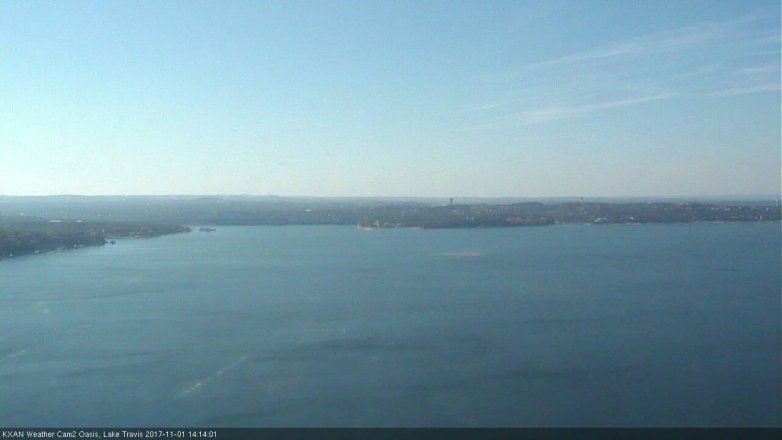 Lake Travis webcam, November 1, 2017 1:20 PM CT