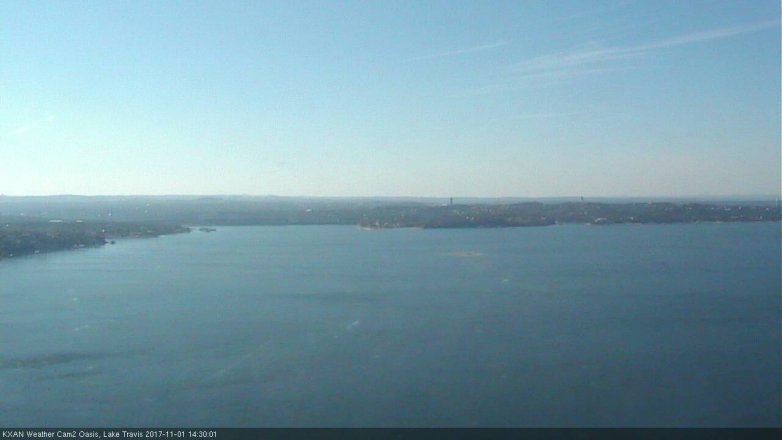 Lake Travis webcam, November 1, 2017 1:35 PM CT