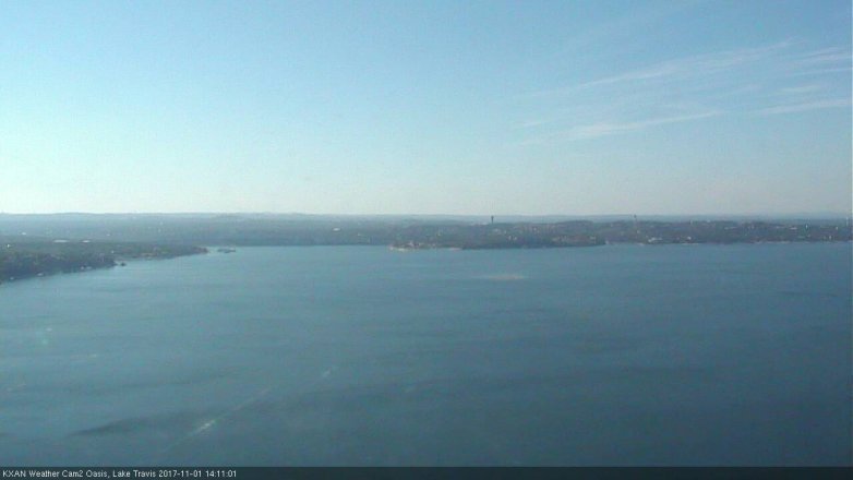 Lake Travis webcam, November 1, 2017 1:40 PM CT