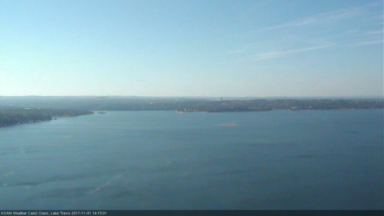 Lake Travis webcam, November 1, 2017 1:45 PM CT