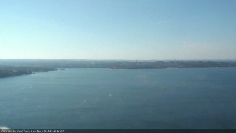 Lake Travis webcam, November 1, 2017 2:10 PM CT