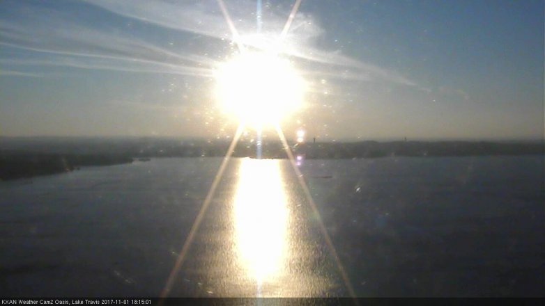Lake Travis webcam, November 1, 2017 5:25 PM CT