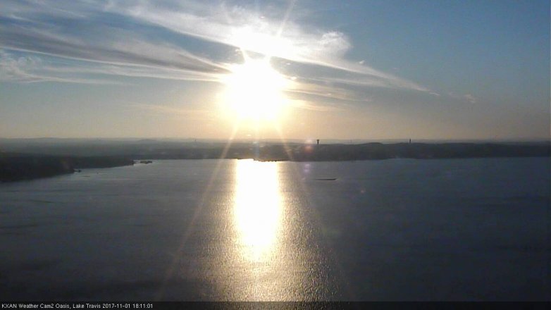 Lake Travis webcam, November 1, 2017 5:30 PM CT