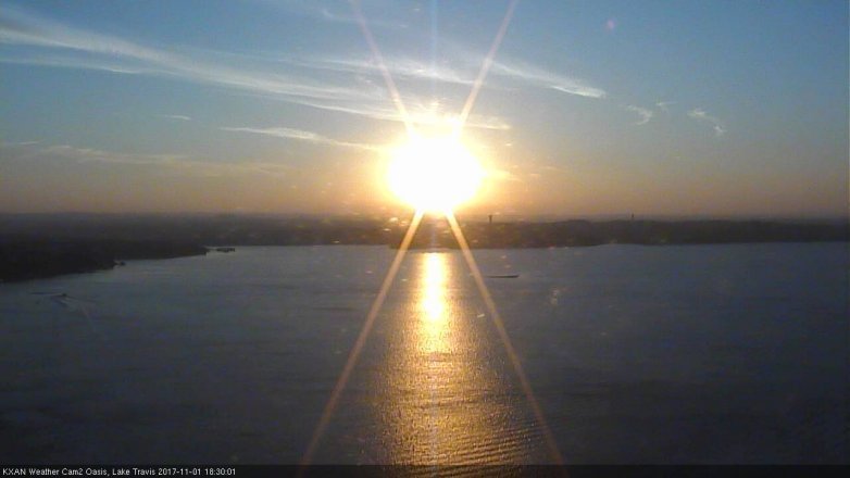Lake Travis webcam, November 1, 2017 5:40 PM CT