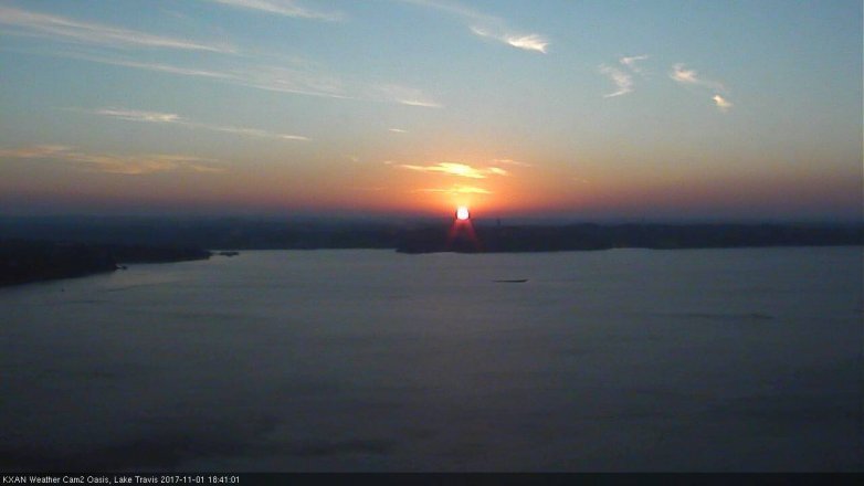 Lake Travis webcam, November 1, 2017 5:50 PM CT