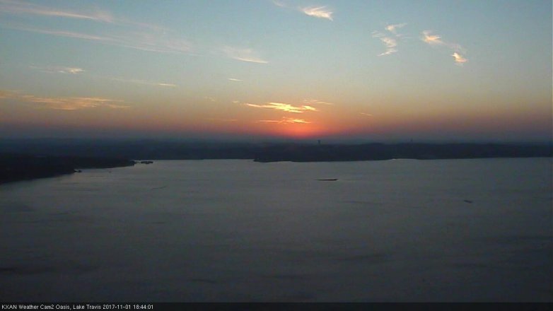 Lake Travis webcam, November 1, 2017 5:55 PM CT