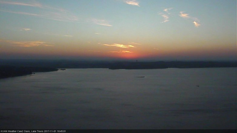 Lake Travis webcam, November 1, 2017 6:00 PM CT