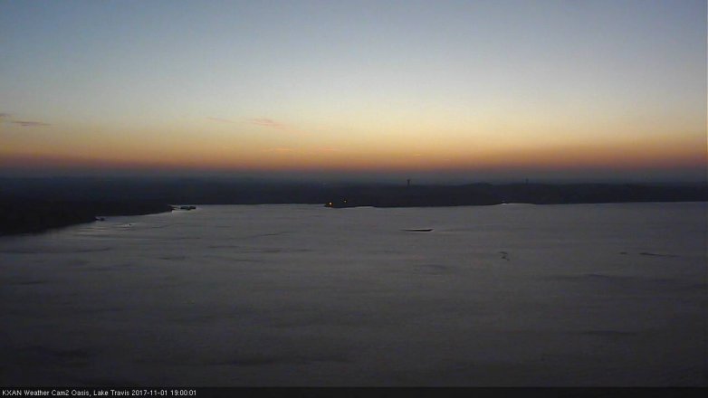 Lake Travis webcam, November 1, 2017 6:05 PM CT