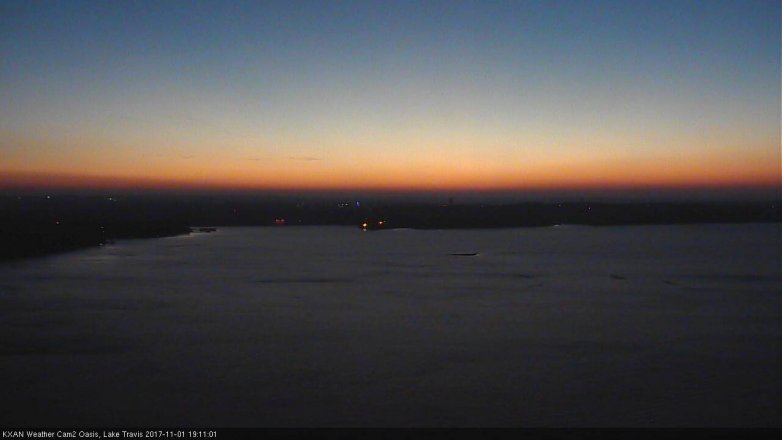 Lake Travis webcam, November 1, 2017 6:35 PM CT