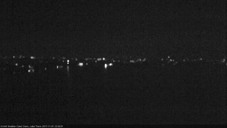 Lake Travis webcam, November 1, 2017 10:50 PM CT