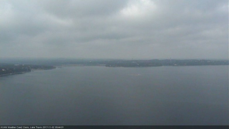 Lake Travis webcam, November 2, 2017 9:10 AM CT
