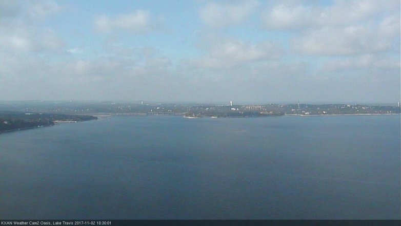 Lake Travis webcam, November 2, 2017 9:40 AM CT