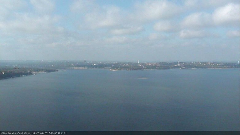 Lake Travis webcam, November 2, 2017 9:45 AM CT