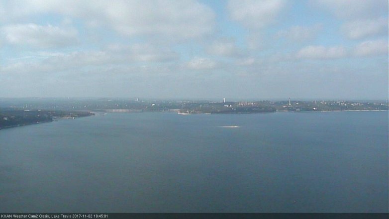 Lake Travis webcam, November 2, 2017 10:15 AM CT