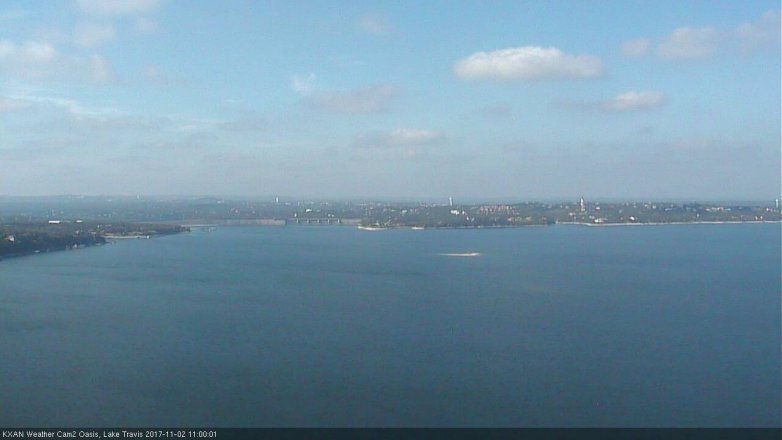 Lake Travis webcam, November 2, 2017 10:30 AM CT