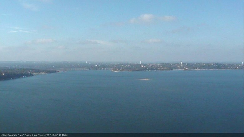 Lake Travis webcam, November 2, 2017 10:40 AM CT