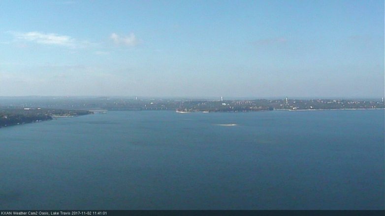 Lake Travis webcam, November 2, 2017 10:45 AM CT