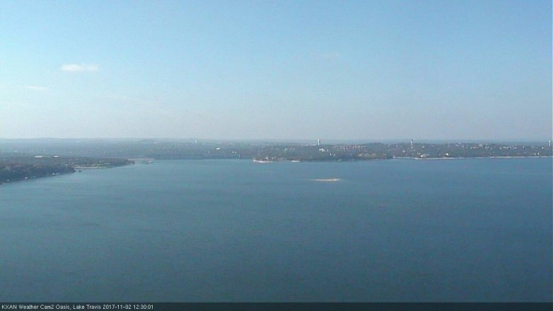 Lake Travis webcam, November 2, 2017 12:00 PM CT