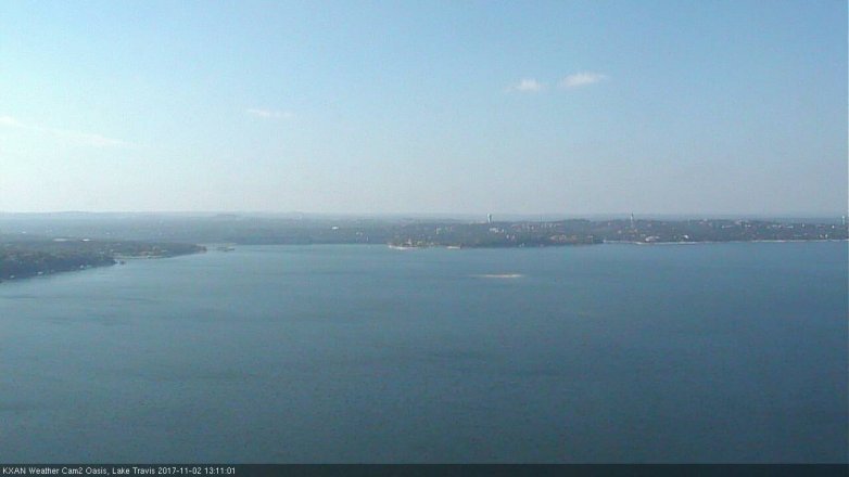 Lake Travis webcam, November 2, 2017 12:25 PM CT