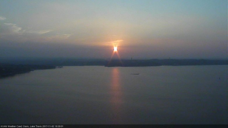 Lake Travis webcam, November 2, 2017 6:00 PM CT