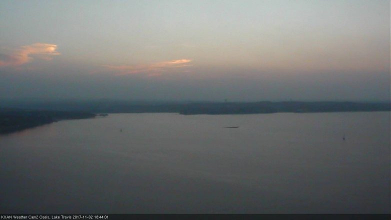 Lake Travis webcam, November 2, 2017 6:15 PM CT