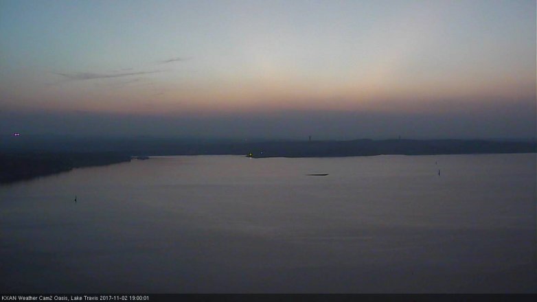 Lake Travis webcam, November 2, 2017 6:30 PM CT