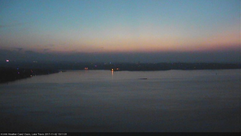 Lake Travis webcam, November 2, 2017 6:40 PM CT