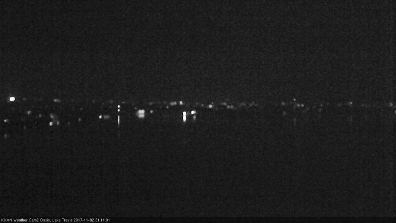 Lake Travis webcam, November 2, 2017 8:30 PM CT