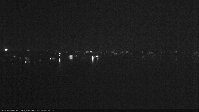 Lake Travis webcam, November 2, 2017 9:25 PM CT