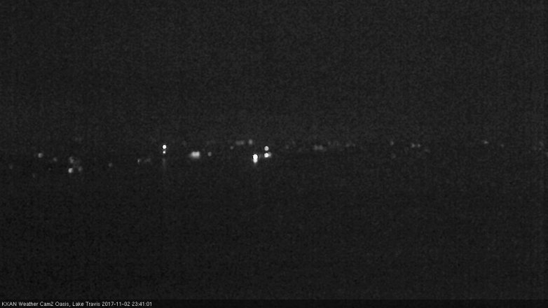 Lake Travis webcam, November 2, 2017 10:45 PM CT
