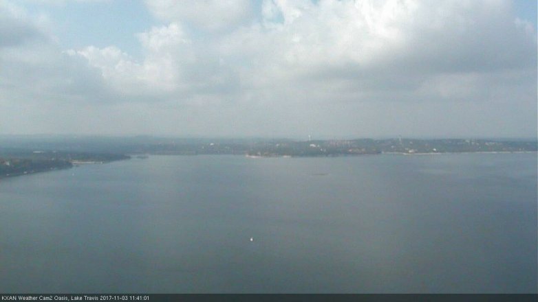 Lake Travis webcam, November 3, 2017 10:50 AM CT