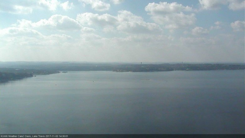 Lake Travis webcam, November 3, 2017 1:35 PM CT